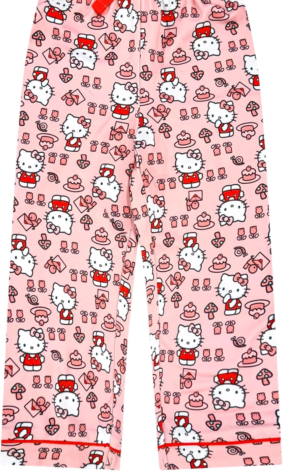 Hello Kitty Girls Pajama Set - 2 Piece Short Sleeve Shirt & Pants - Kids Sleepwear PJs - Official License