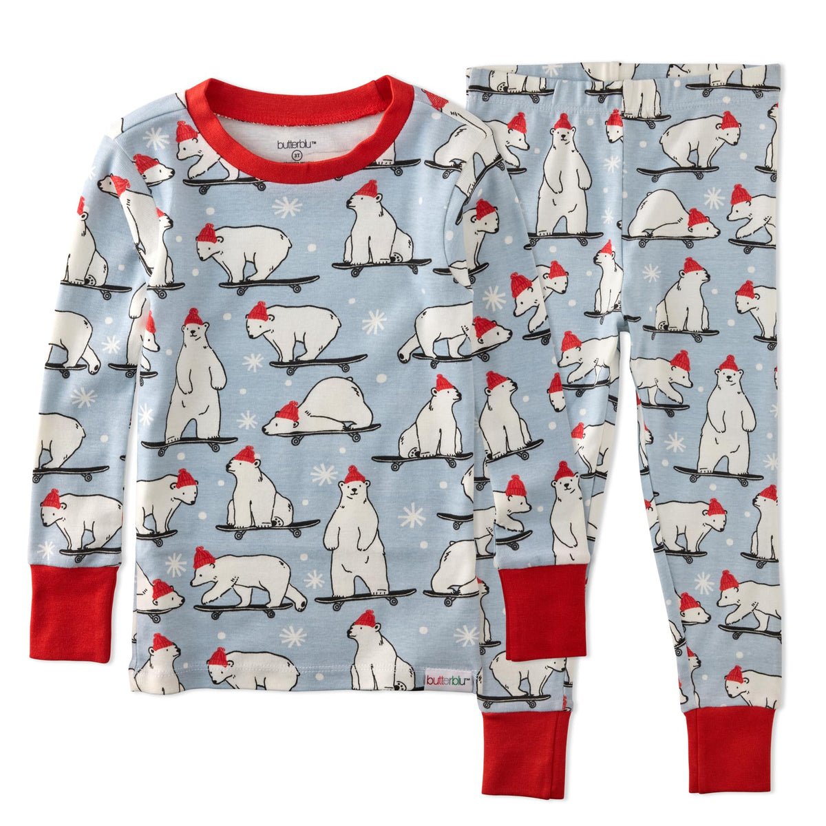 Butterblu Zen Snug-fit 2-Piece Pajamas 100% Organic Cotton Long Sleeve
