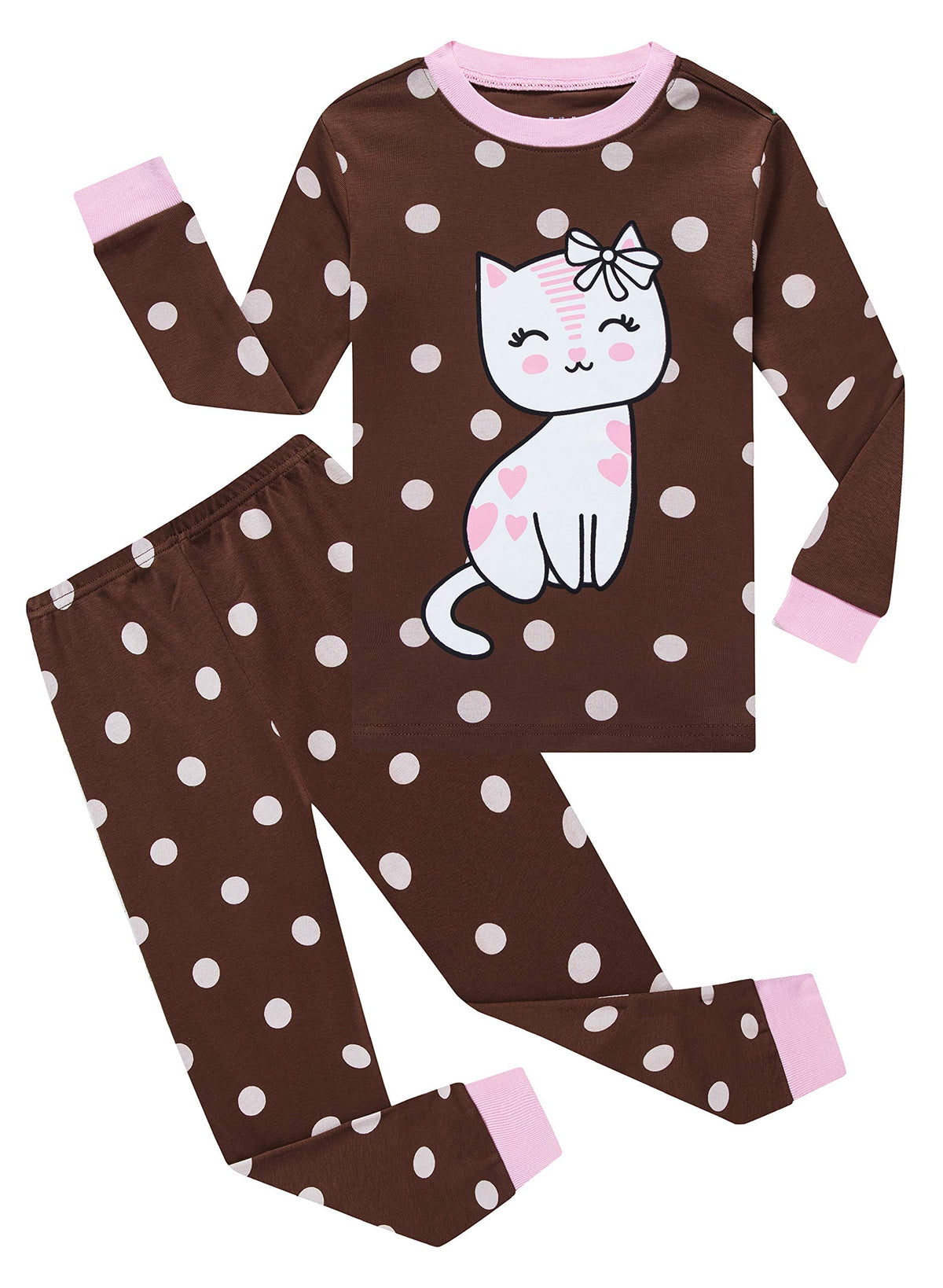 Family Feeling Kids & Toddler Girls Boys Pajamas 2 Piece Pjs Set 100% Cotton Sleepwear