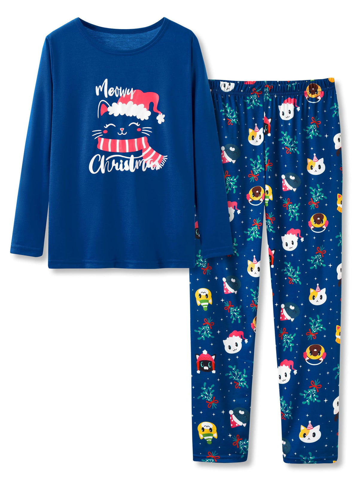 Beezizac Girls Pajamas Cute Print Short/Long Sleeve Pants Set Size 6-18