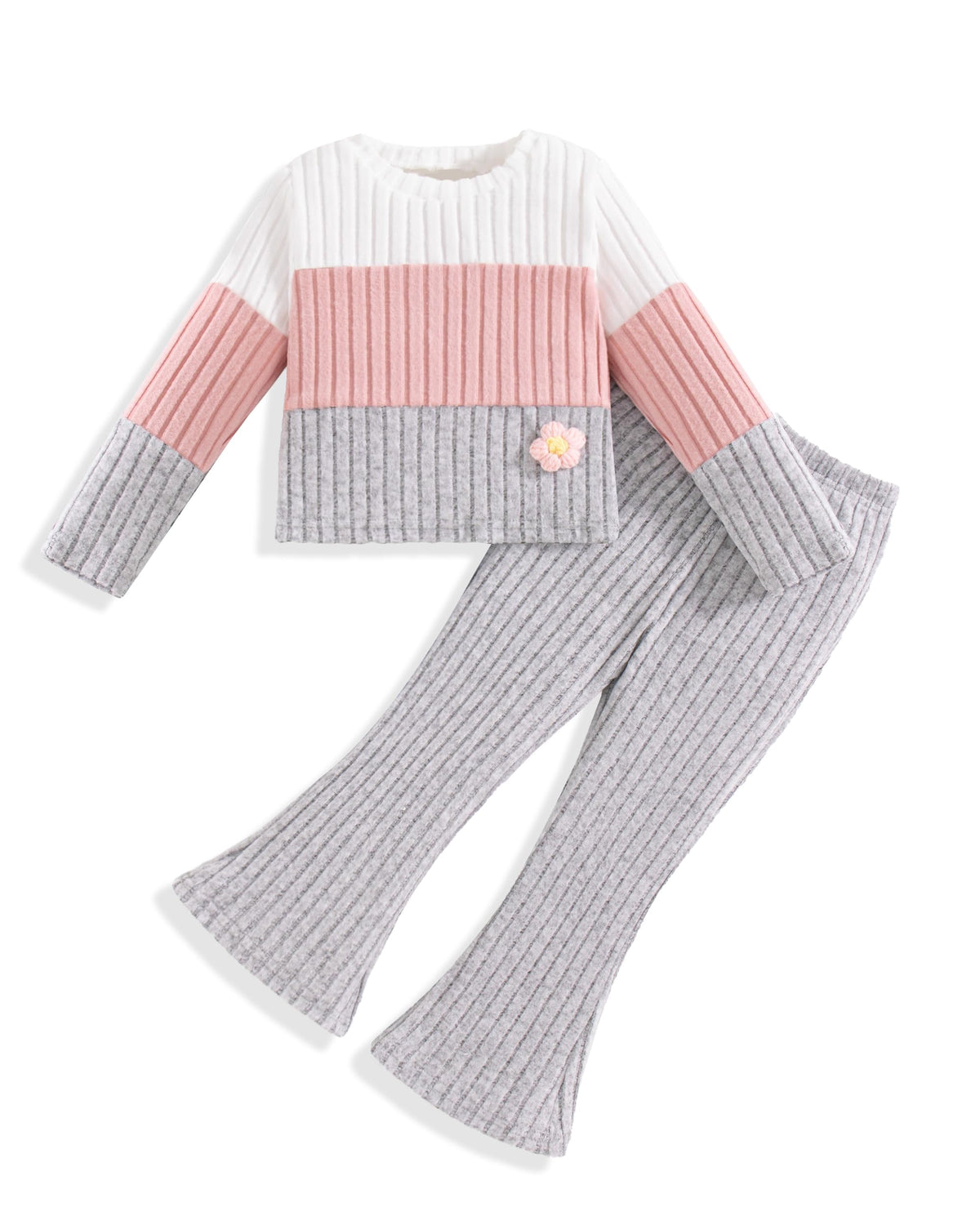 Toddler Girl Clothes Ribbed Fall Winter Outfits for Girls 2-8 Year