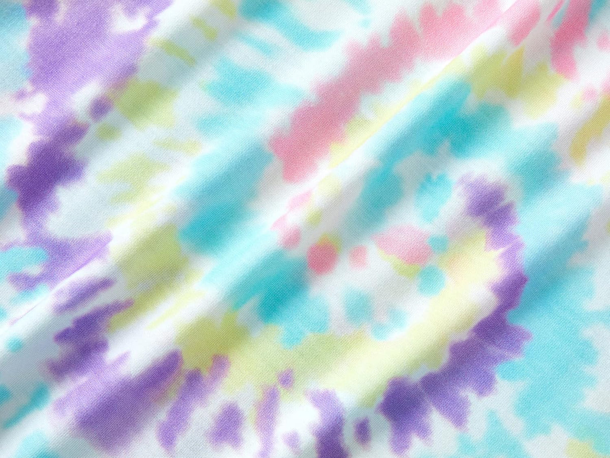 Tebbis Girls Pajama Set Tie Dye Cute Prints Tee & Shorts Sizes 6-18