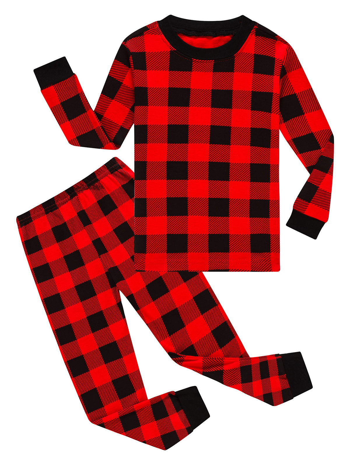 Family Feeling Kids & Toddler Girls Boys Pajamas 2 Piece Pjs Set 100% Cotton Sleepwear
