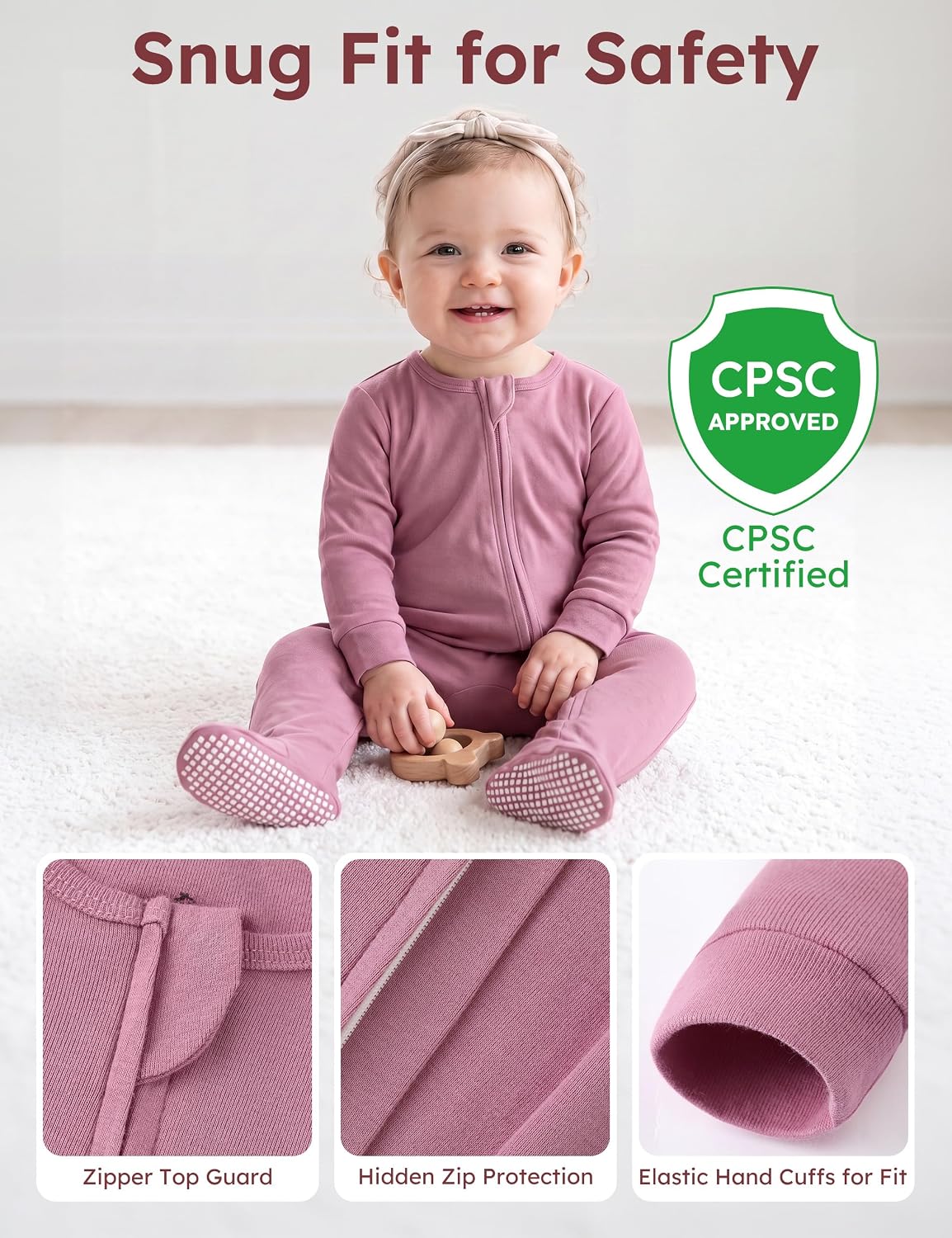 Yoofoss Toddler Pajamas 100% Organic Cotton Baby Sleepers for Boy Girl
