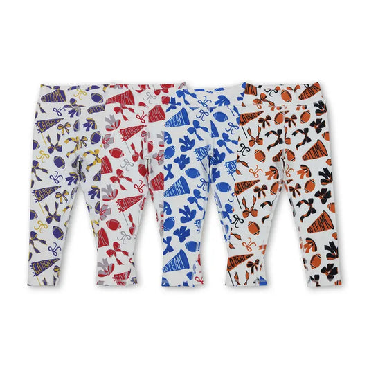Girl Sports Pant GO TEAM Kids Girl Winter Atheletic Clothing Long Straight Pants
