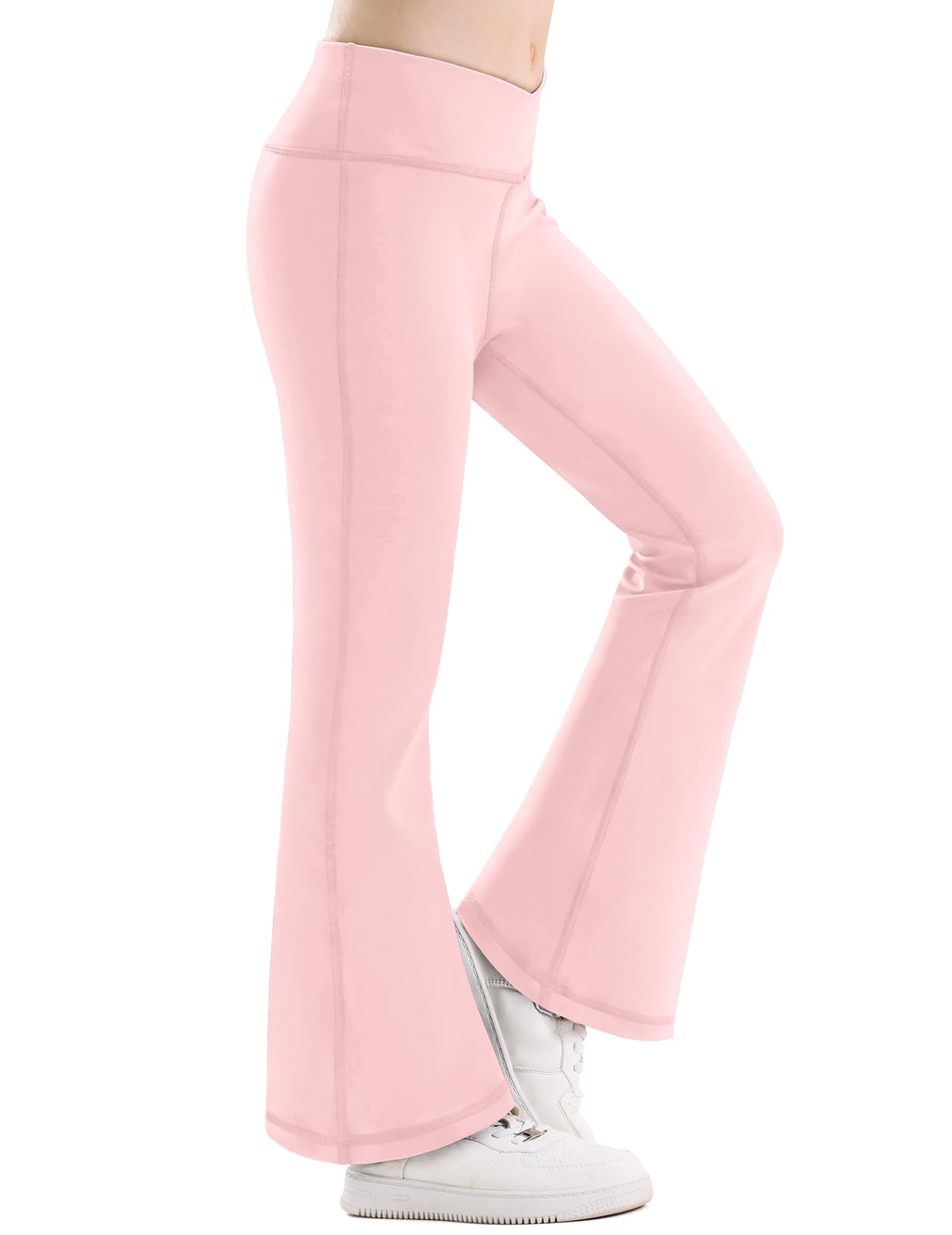 Girl's Leggings Flare Pants Cross High Waisted Yoga Bootcut Pants Toddler Kids Youth Full Length Bell Bottoms Legging