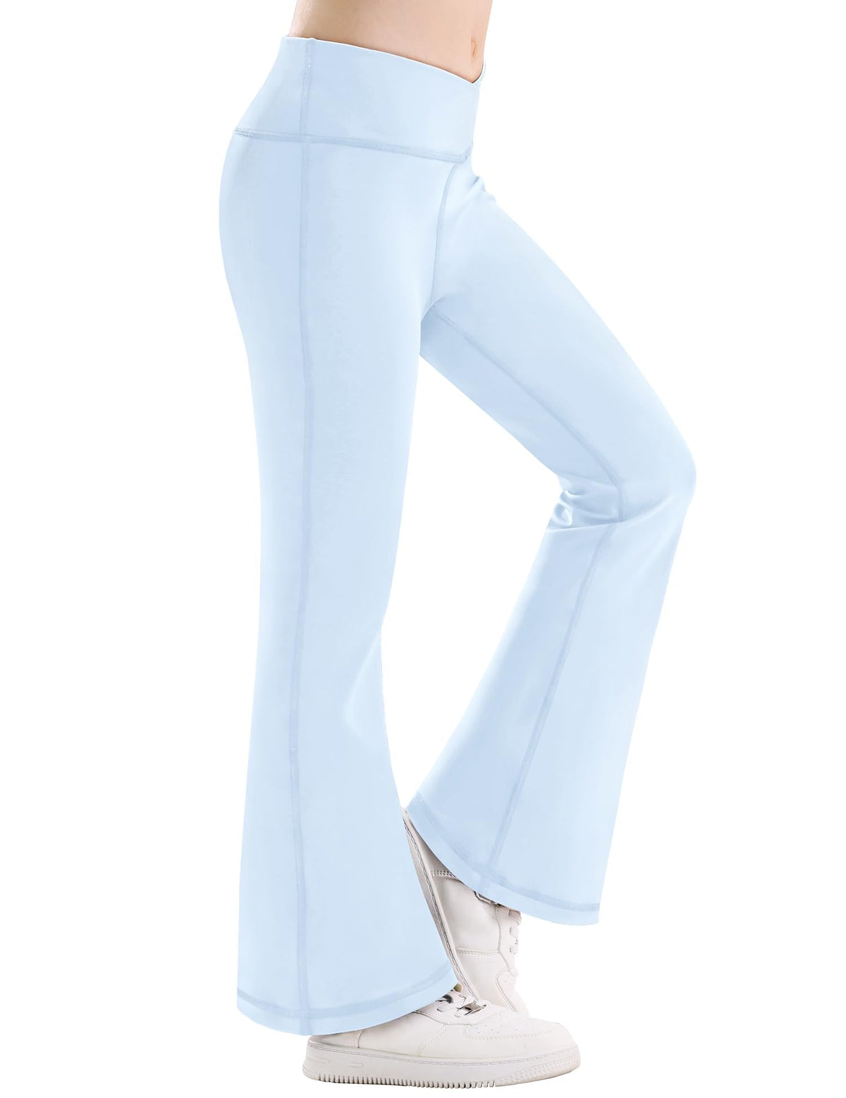 Girl's Leggings Flare Pants Cross High Waisted Yoga Bootcut Pants Toddler Kids Youth Full Length Bell Bottoms Legging