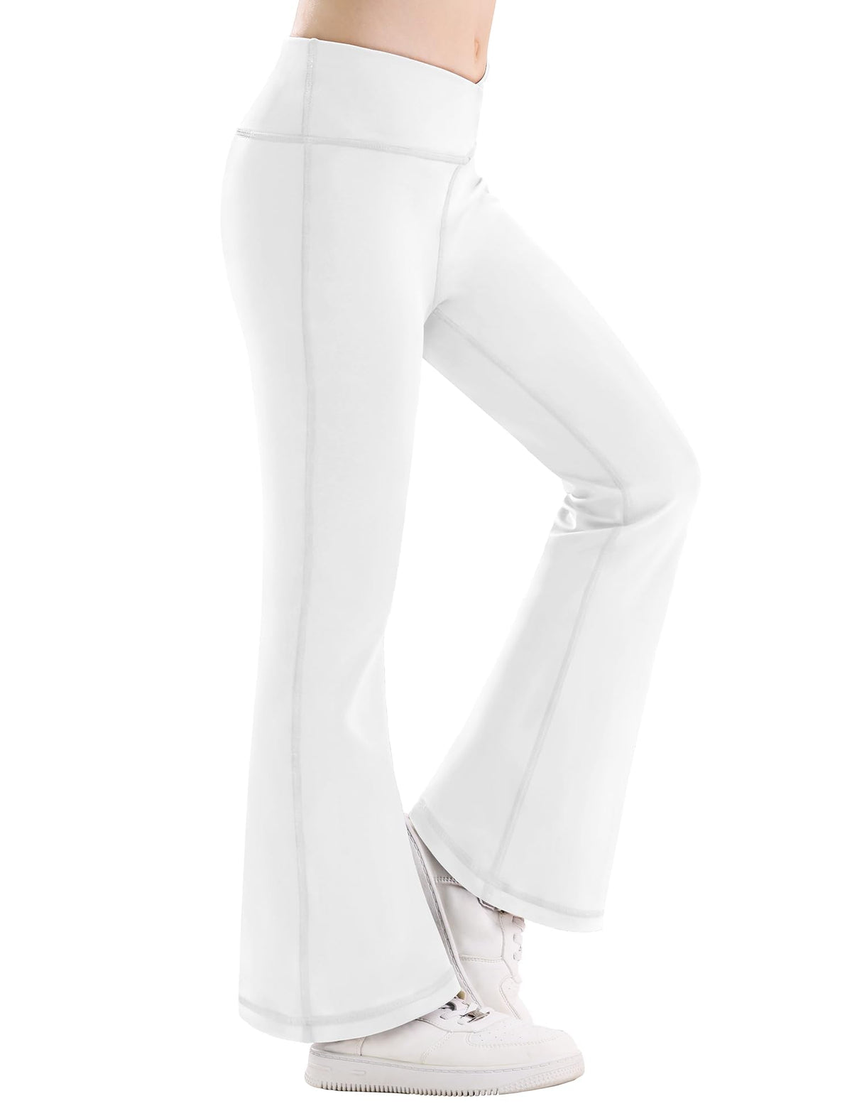 Girl's Leggings Flare Pants Cross High Waisted Yoga Bootcut Pants Toddler Kids Youth Full Length Bell Bottoms Legging