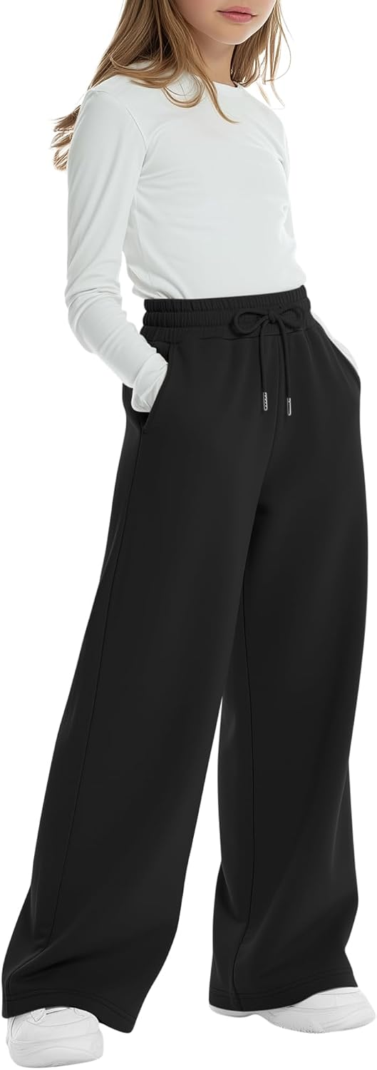 Girls Wide Leg Sweatpants Oversized Baggy Pant