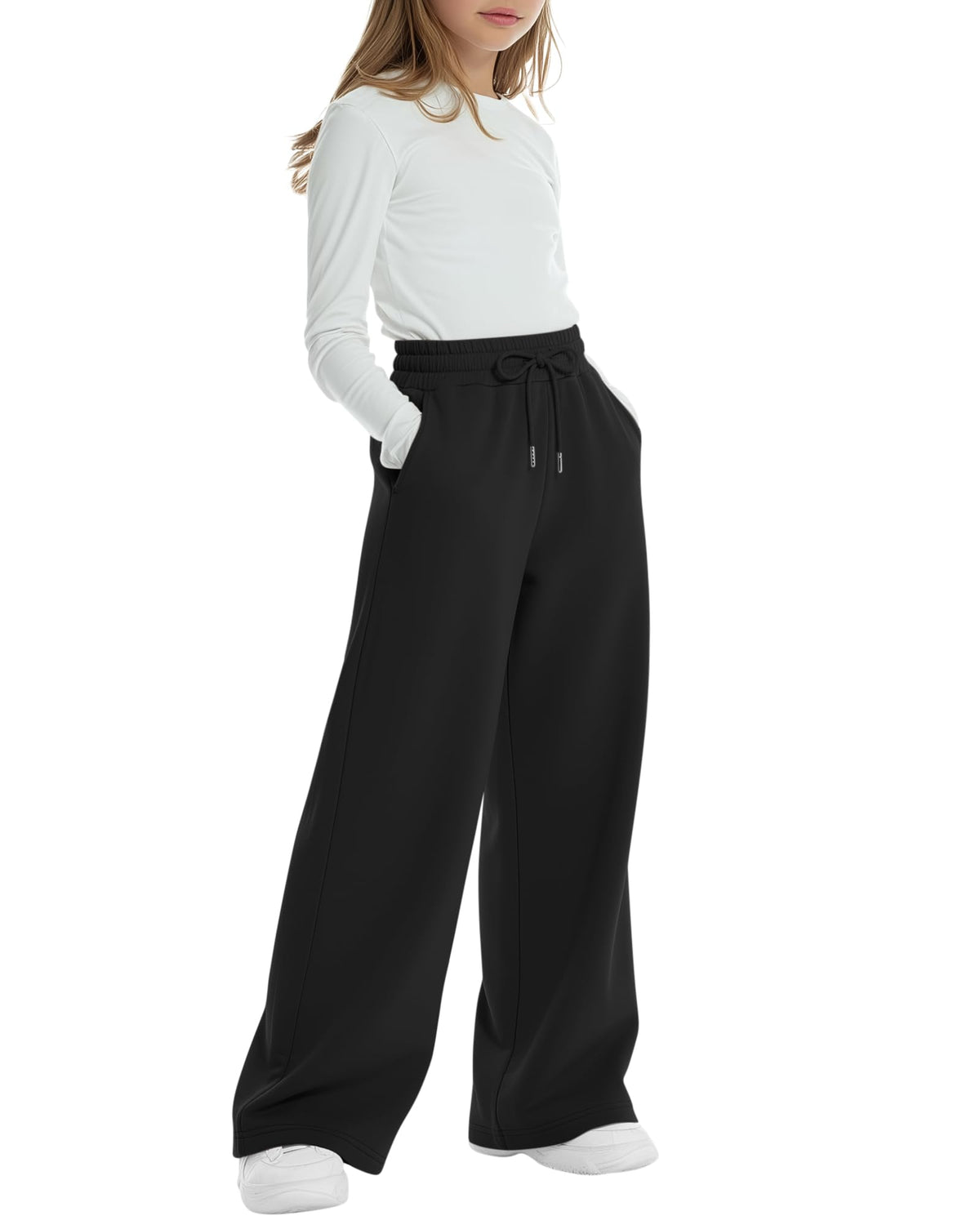 Girls Wide Leg Sweatpants Oversized Baggy Pant
