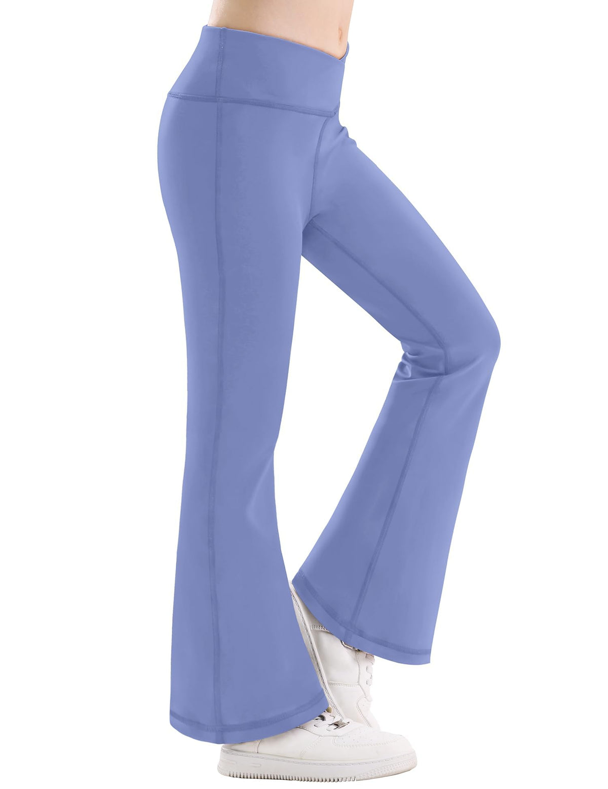 Girl's Leggings Flare Pants Cross High Waisted Yoga Bootcut Pants Toddler Kids Youth Full Length Bell Bottoms Legging