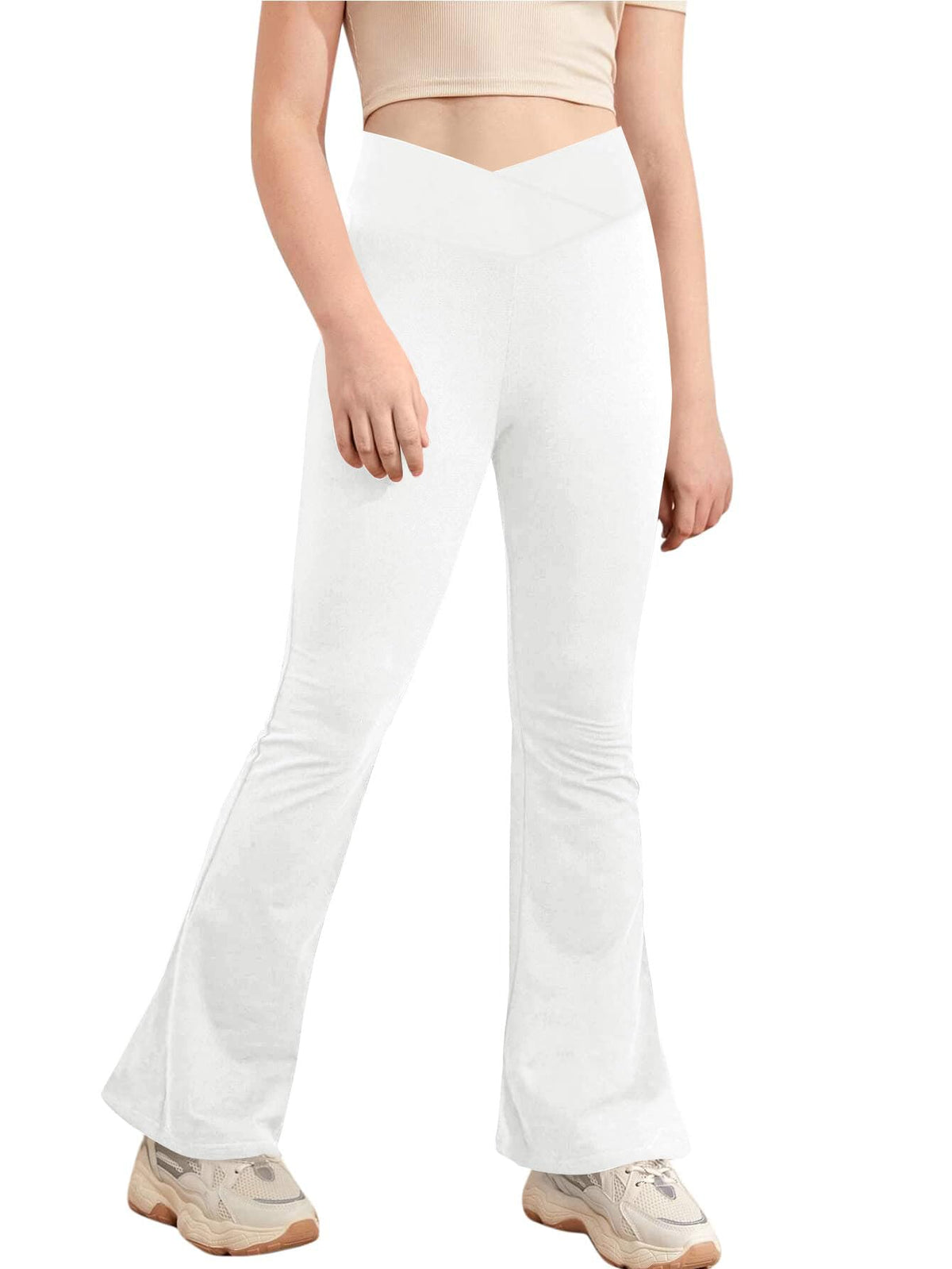 Esobo Girls Flare Leggings Kids High Waist Yoga Dance Pants Bell Bottoms