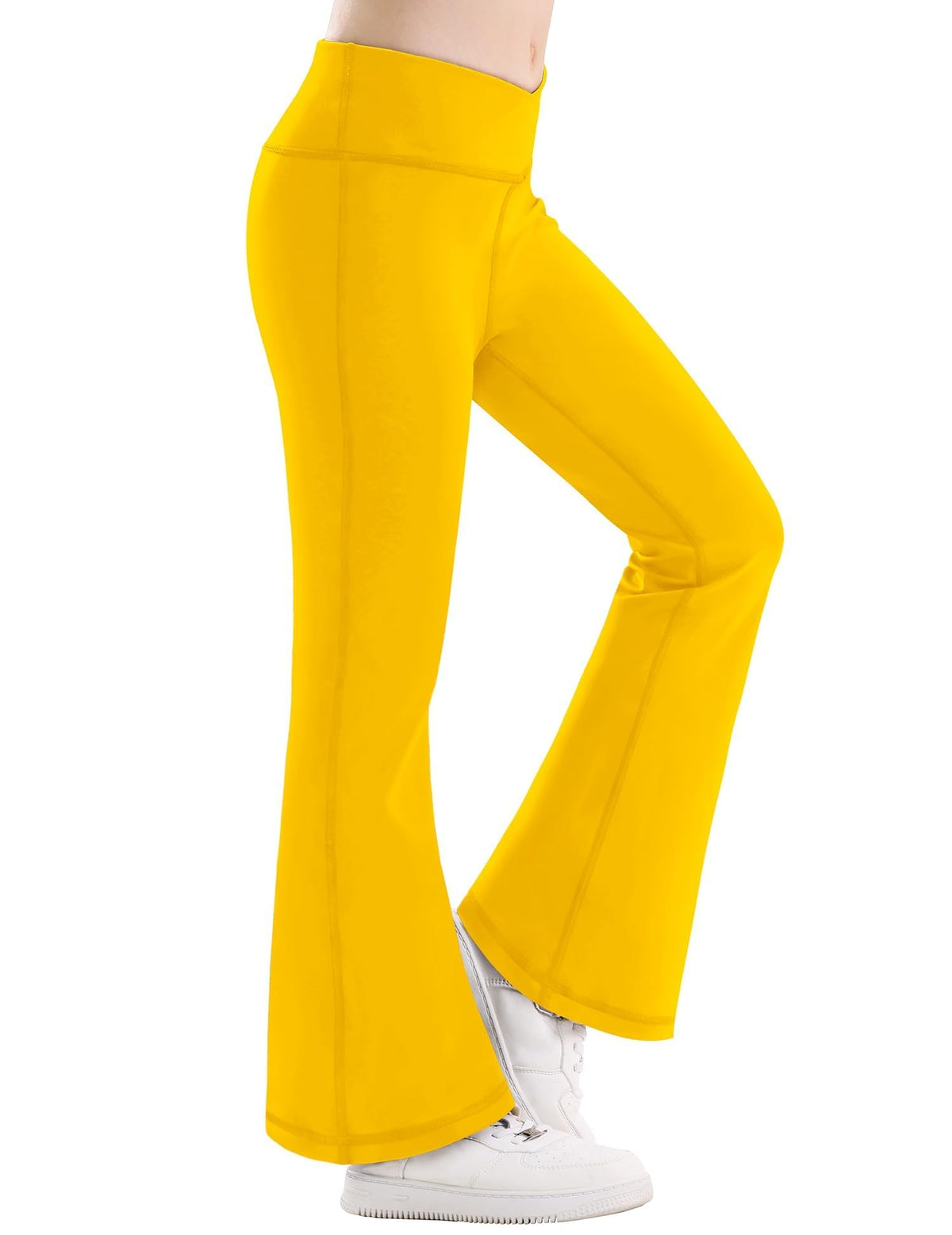 Girl's Leggings Flare Pants Cross High Waisted Yoga Bootcut Pants Toddler Kids Youth Full Length Bell Bottoms Legging