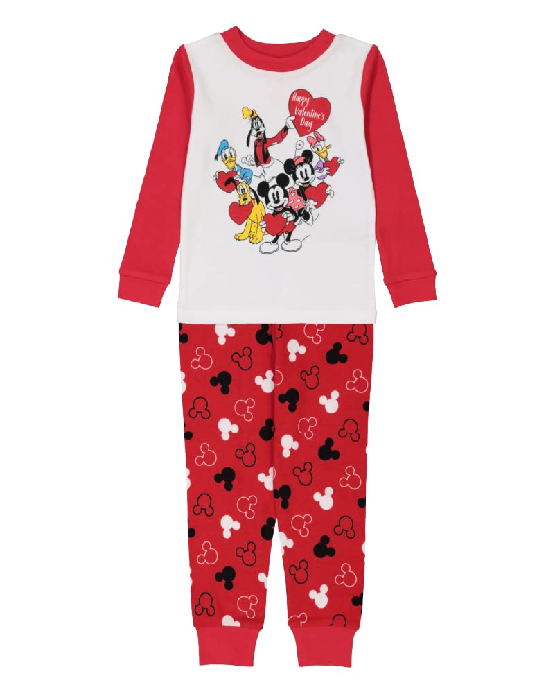Disney unisex-child 2-piece Snug-fit Cotton Holiday Pajama Set, Soft & Cute for Kids