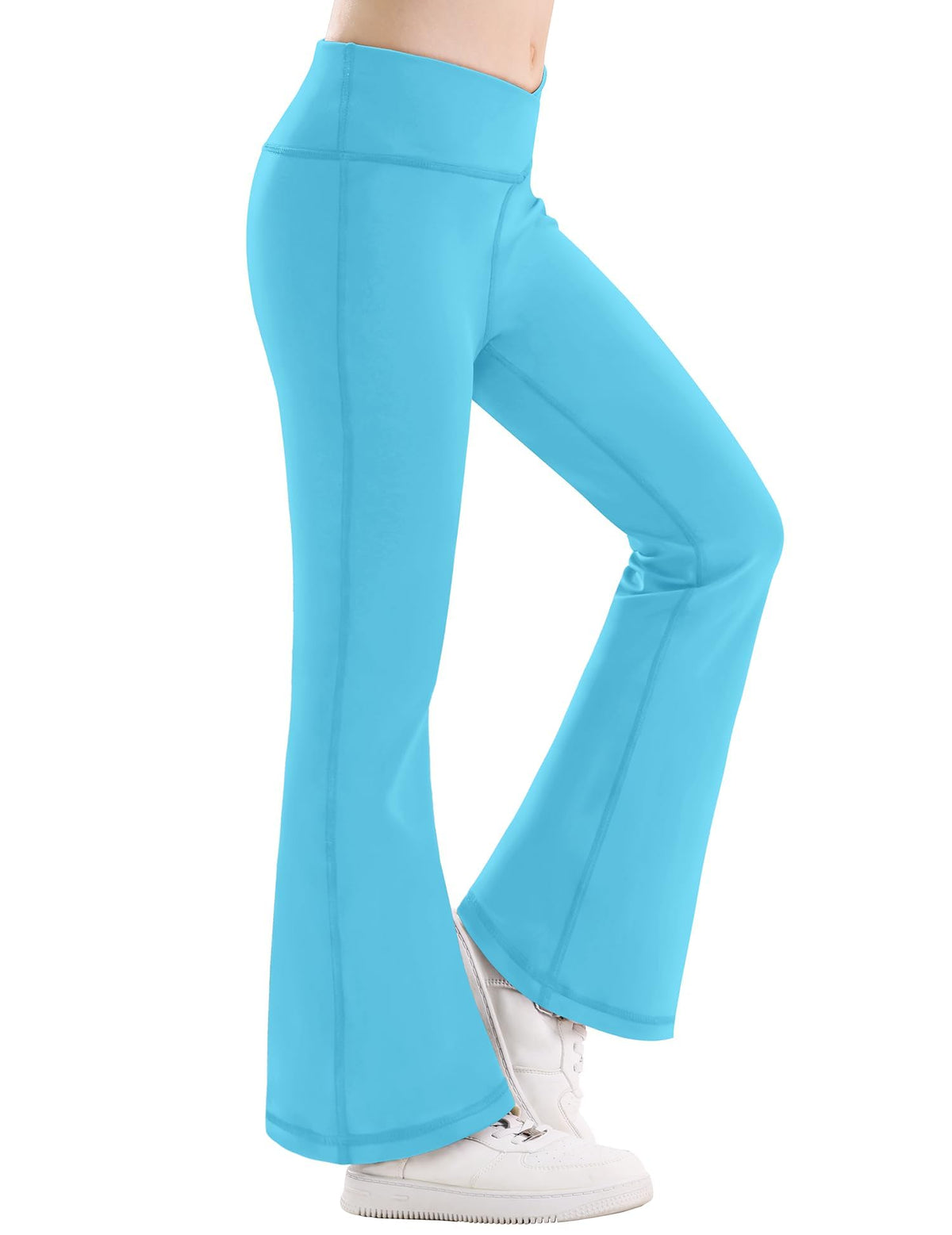 Girl's Leggings Flare Pants Cross High Waisted Yoga Bootcut Pants Toddler Kids Youth Full Length Bell Bottoms Legging
