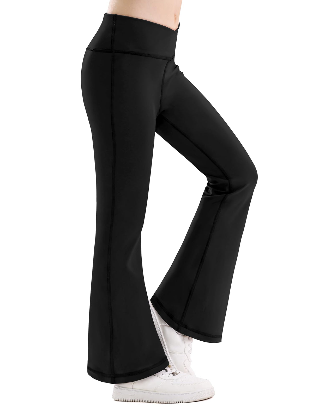 Girl's Leggings Flare Pants Cross High Waisted Yoga Bootcut Pants Toddler Kids Youth Full Length Bell Bottoms Legging