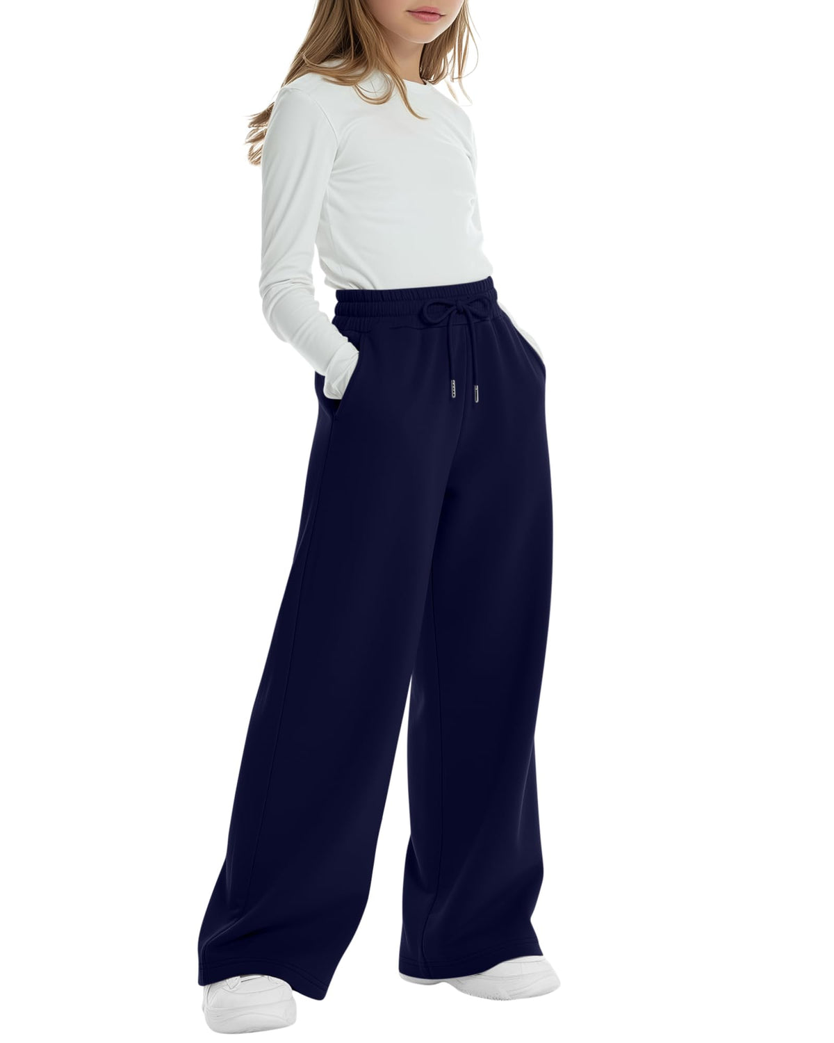 Girls Wide Leg Sweatpants Oversized Baggy Pant