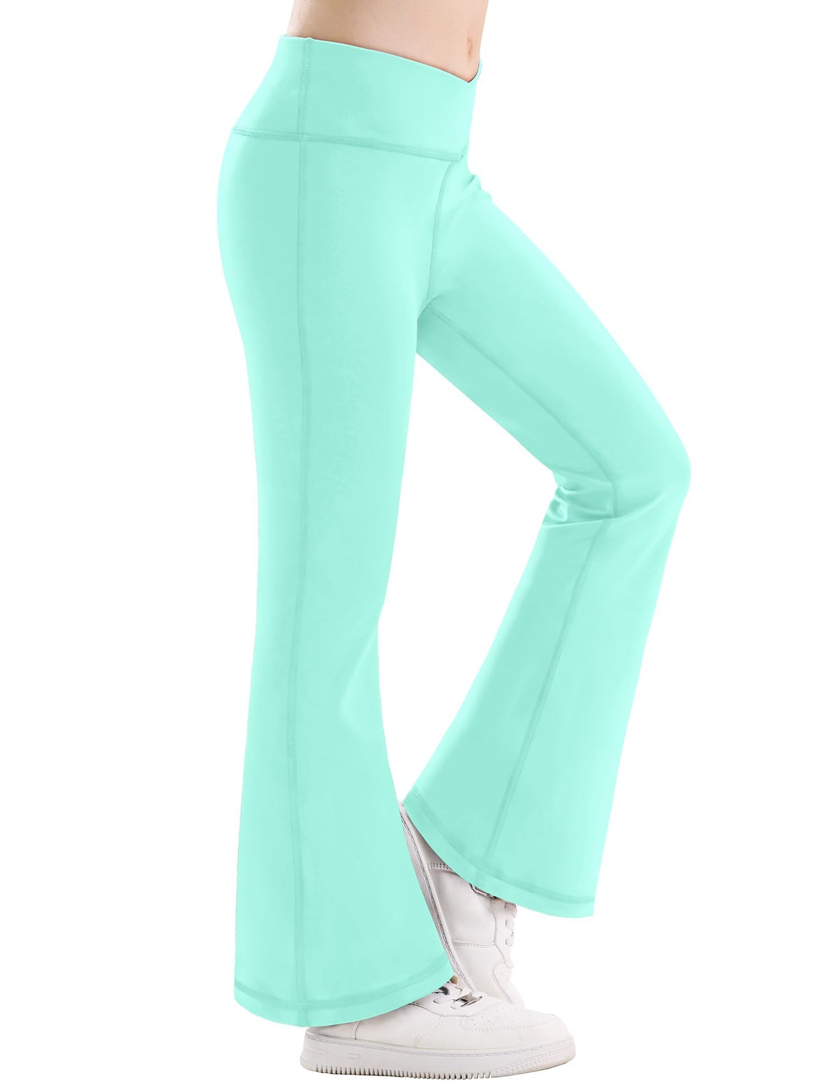Girl's Leggings Flare Pants Cross High Waisted Yoga Bootcut Pants Toddler Kids Youth Full Length Bell Bottoms Legging