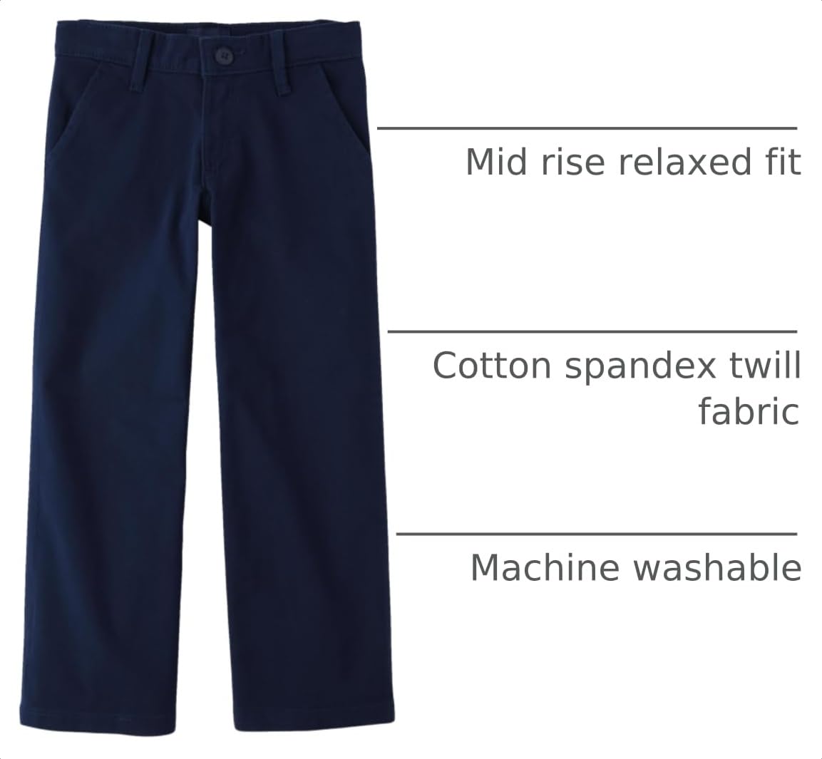 The Children's Place Girls' Uniform Wide Leg Chino Pants