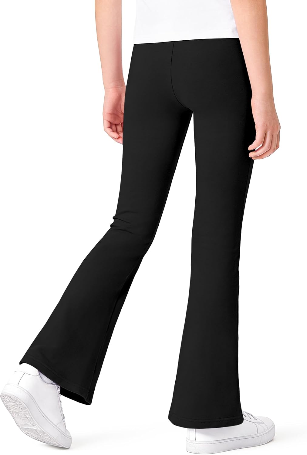 Auranso Girls Flare Leggings School Uniform Pants Kids Cotton Bell Bottoms