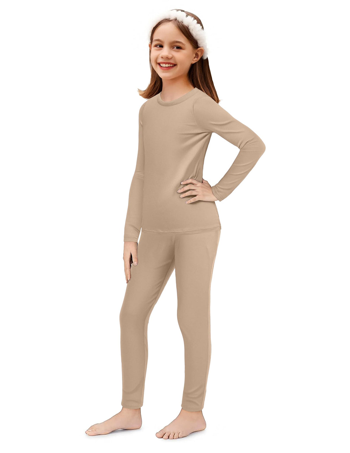 Arshiner Thermal Underwear for Kids Long Johns Girls Base Layer Top Bottom