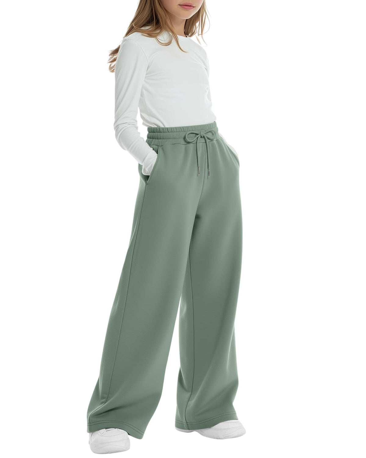 Girls Wide Leg Sweatpants Oversized Baggy Pant