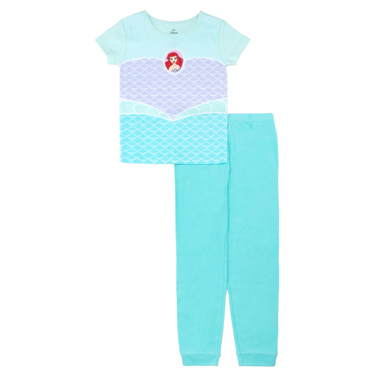 Disney Girls' 2-piece Snug-fit Cotton Holiday Matching Pajama Set, Soft & Cute for Kids