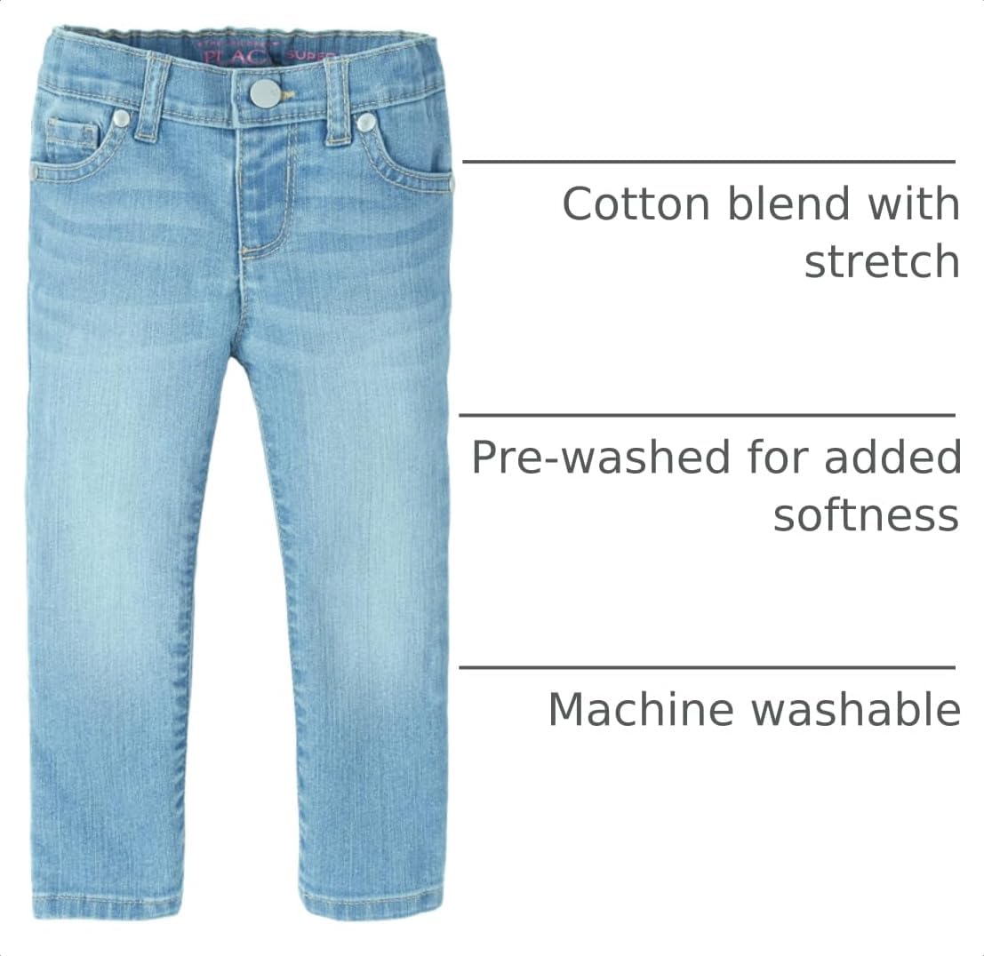 The Children's Place Girls Super Skinny Jeans,Victory Blue Wash Single,4