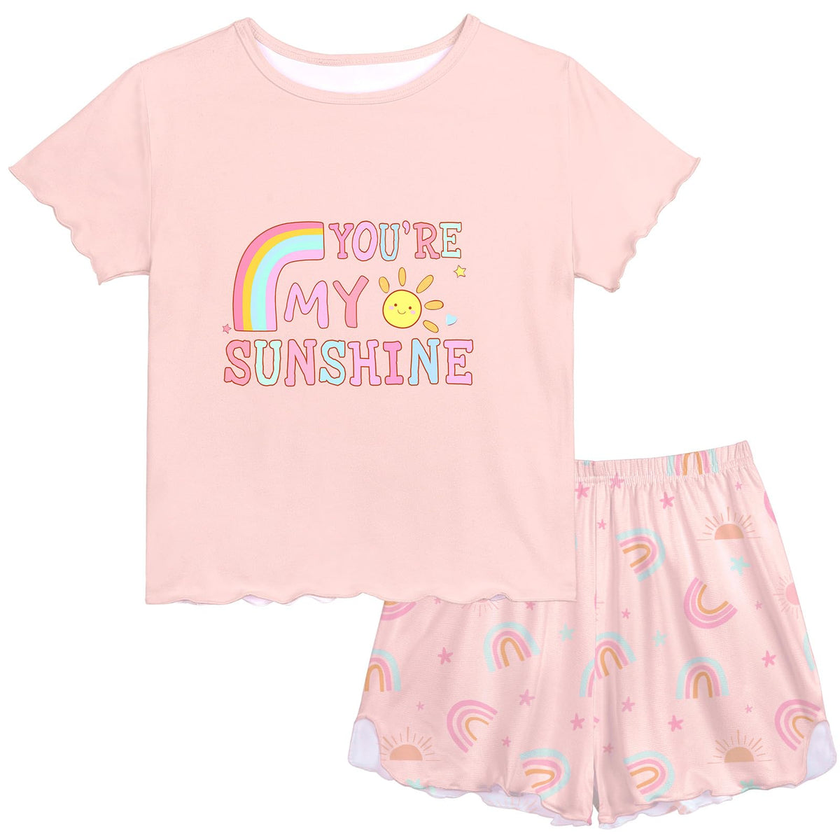 Play Tailor Girls Pajamas for Toddler Ruffled Kids Pjs Sets Sleepwear 3-10Y