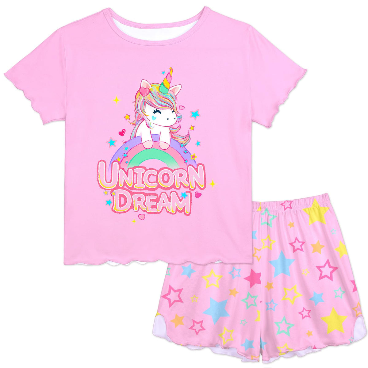 Play Tailor Girls Pajamas for Toddler Ruffled Kids Pjs Sets Sleepwear 3-10Y