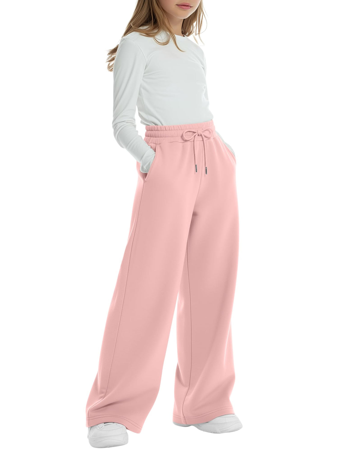 Girls Wide Leg Sweatpants Oversized Baggy Pant