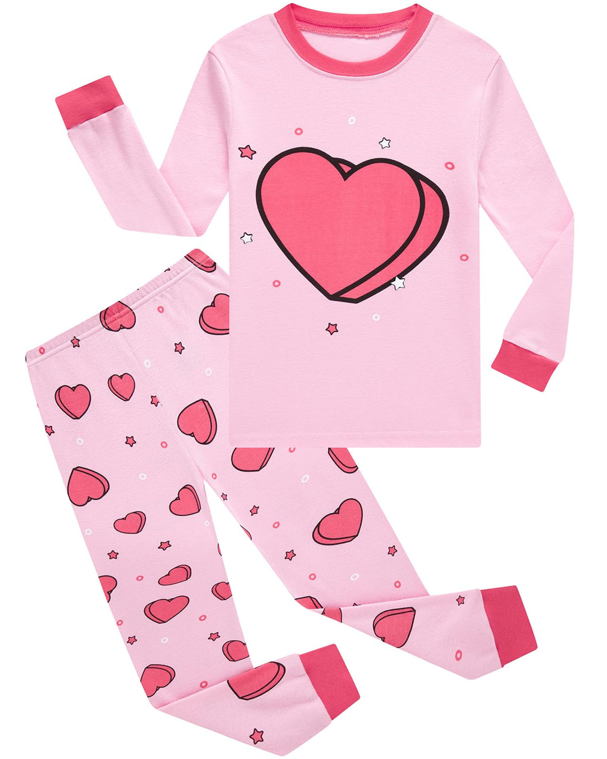 Little bety Girls Pajamas Toddlers Cotton Longsleeve Sleepwear 18M-16Year