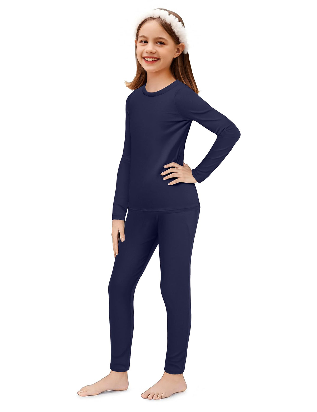 Arshiner Thermal Underwear for Kids Long Johns Girls Base Layer Top Bottom