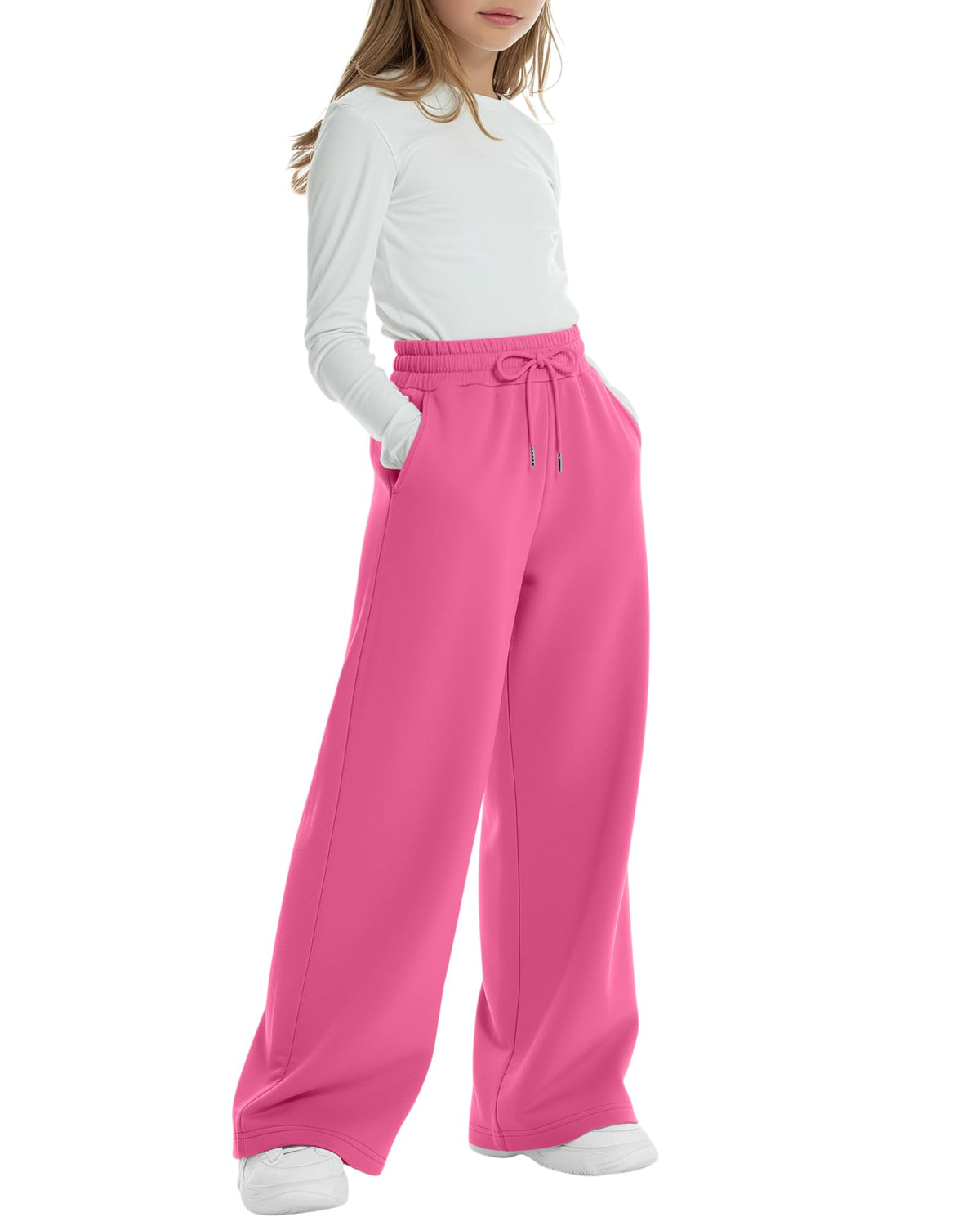 Girls Wide Leg Sweatpants Oversized Baggy Pant