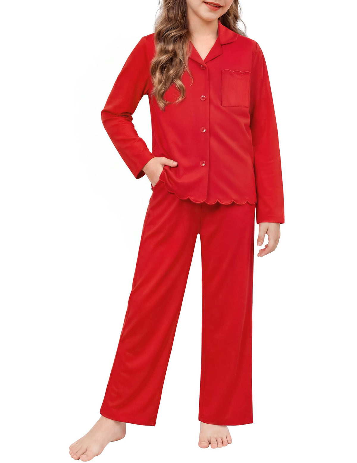 Arshiner Girls Pajamas Long Sleeve Sleepwear Cute Printed Button Down Pjs