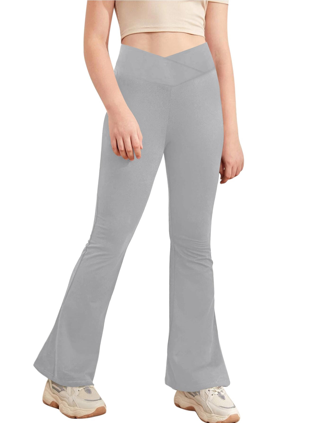 Esobo Girls Flare Leggings Kids High Waist Yoga Dance Pants Bell Bottoms