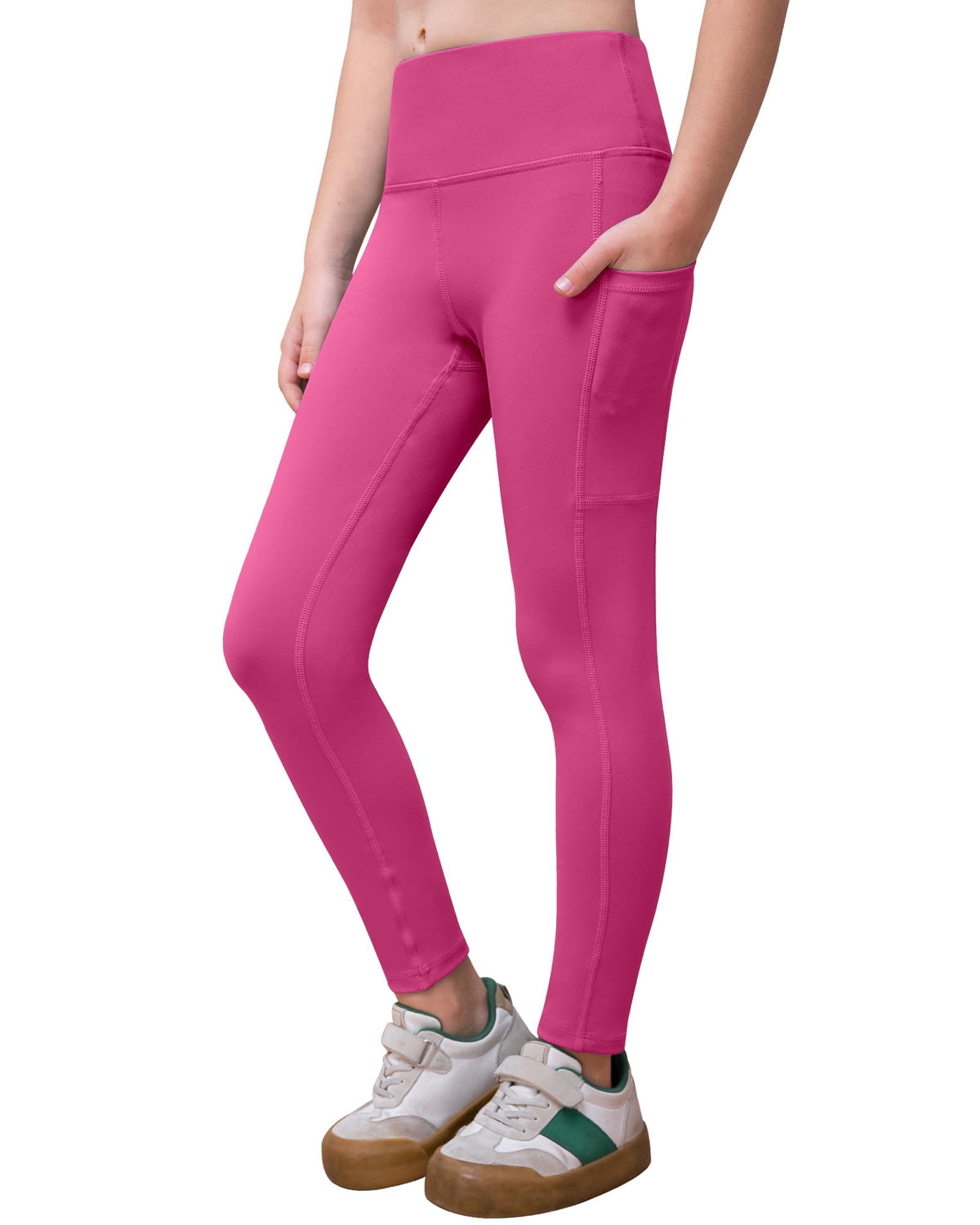 NORMOV Girls Flare Yoga Pants with Pockets,Bell Bottom Wide Leg Athletic Leggings for Teen Kids5-15 Years Old