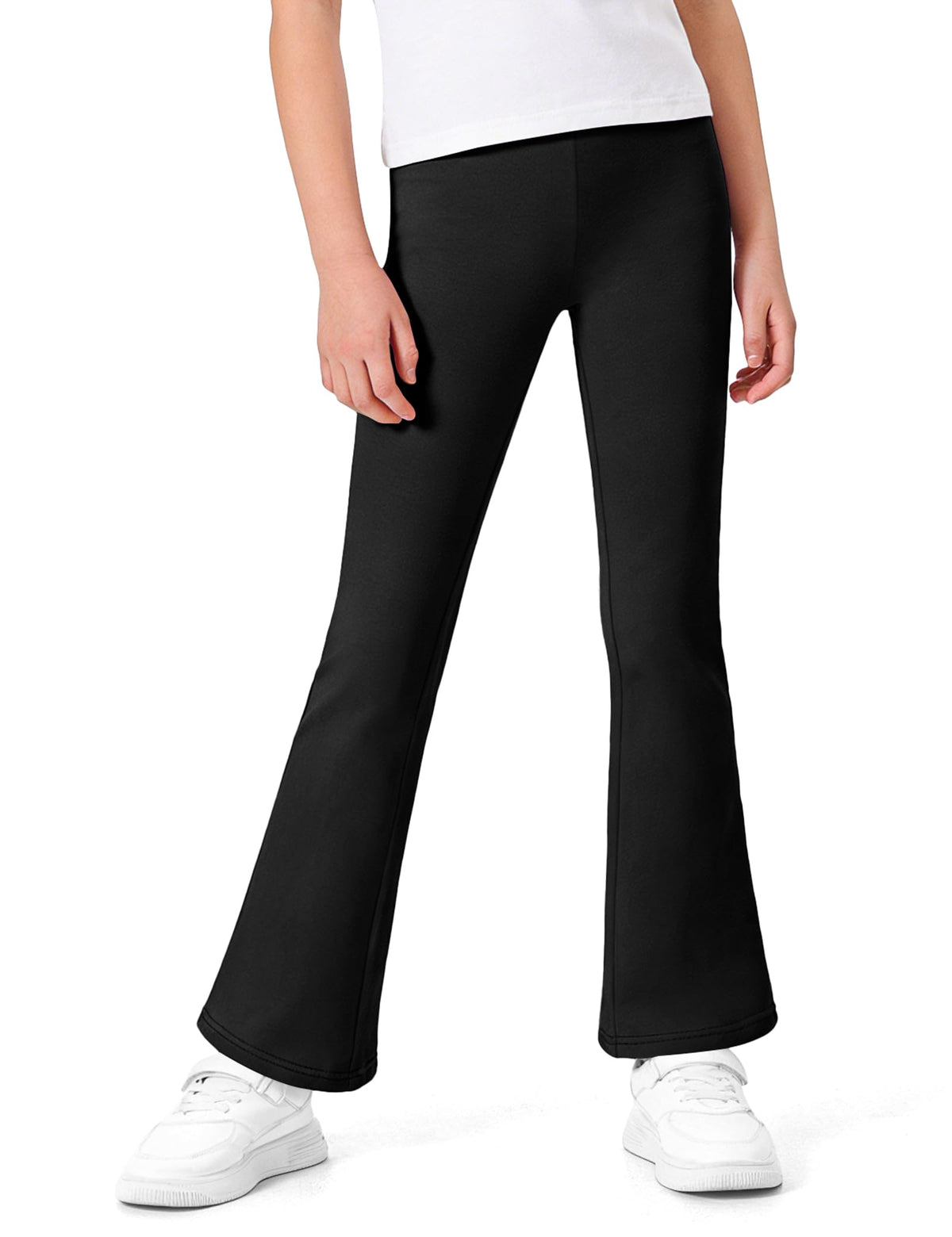 BOOPH Girls Flare Leggings Kids Uniform Pants School Bell Bottoms for Girl