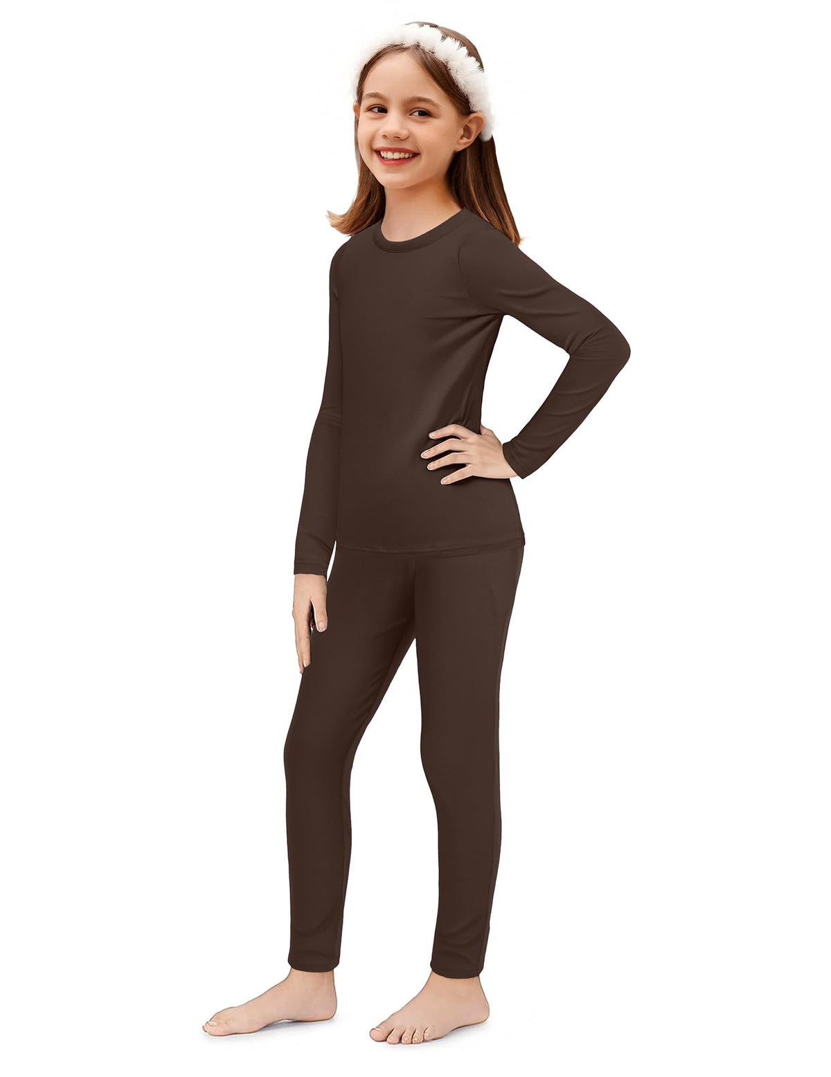 Arshiner Thermal Underwear for Kids Long Johns Girls Base Layer Top Bottom