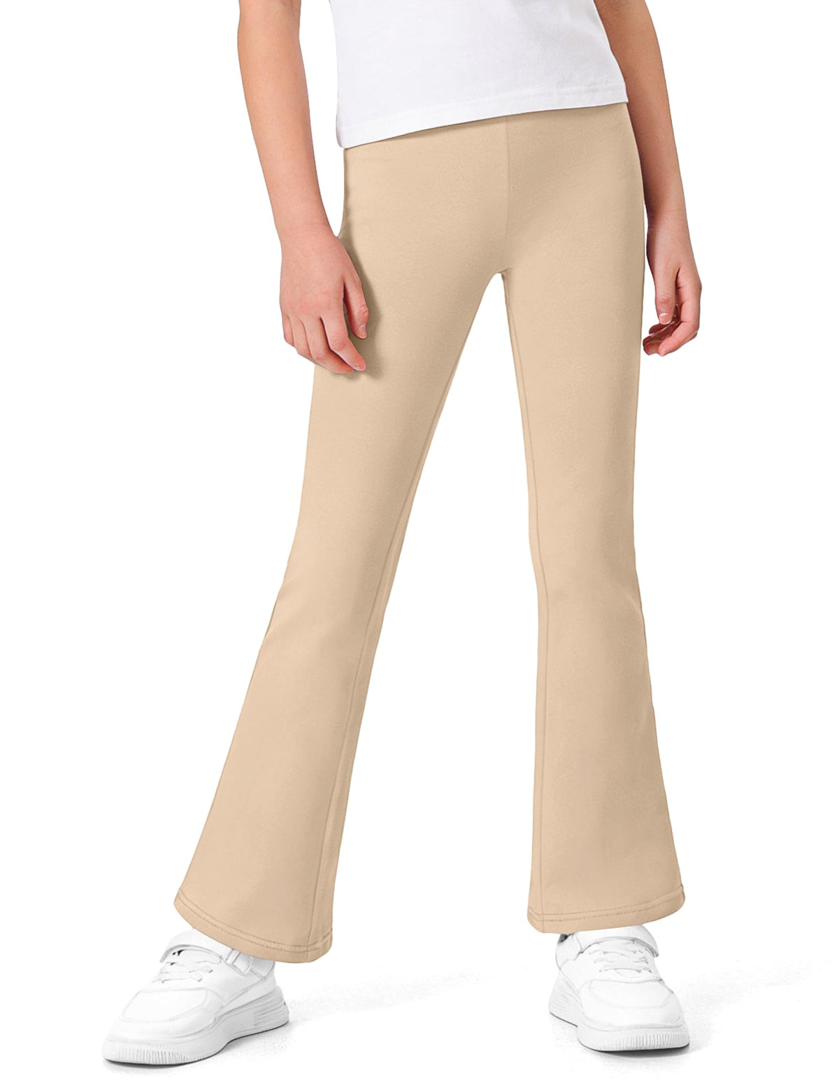 BOOPH Girls Flare Leggings Kids Uniform Pants School Bell Bottoms for Girl