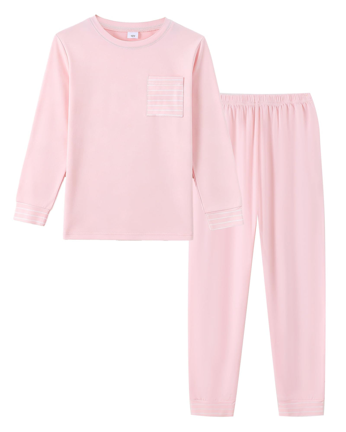 Mikrdoo Girls Pajamas Soft Stretch 2Pc Long Sleeve Top & Pants Size 8-16