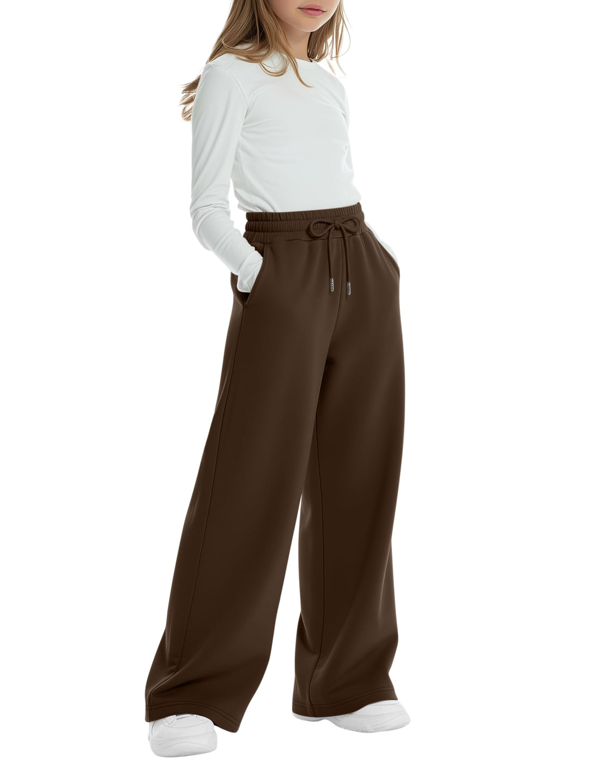 Girls Wide Leg Sweatpants Oversized Baggy Pant