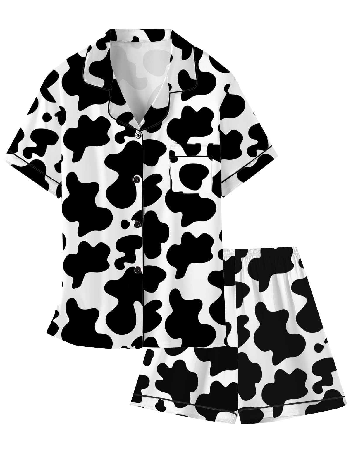 Girls & Womens Satin Pajamas Set, Silk Button-Down Sleepwear 2 Piece Nightwear, 3 Years - Women XXL