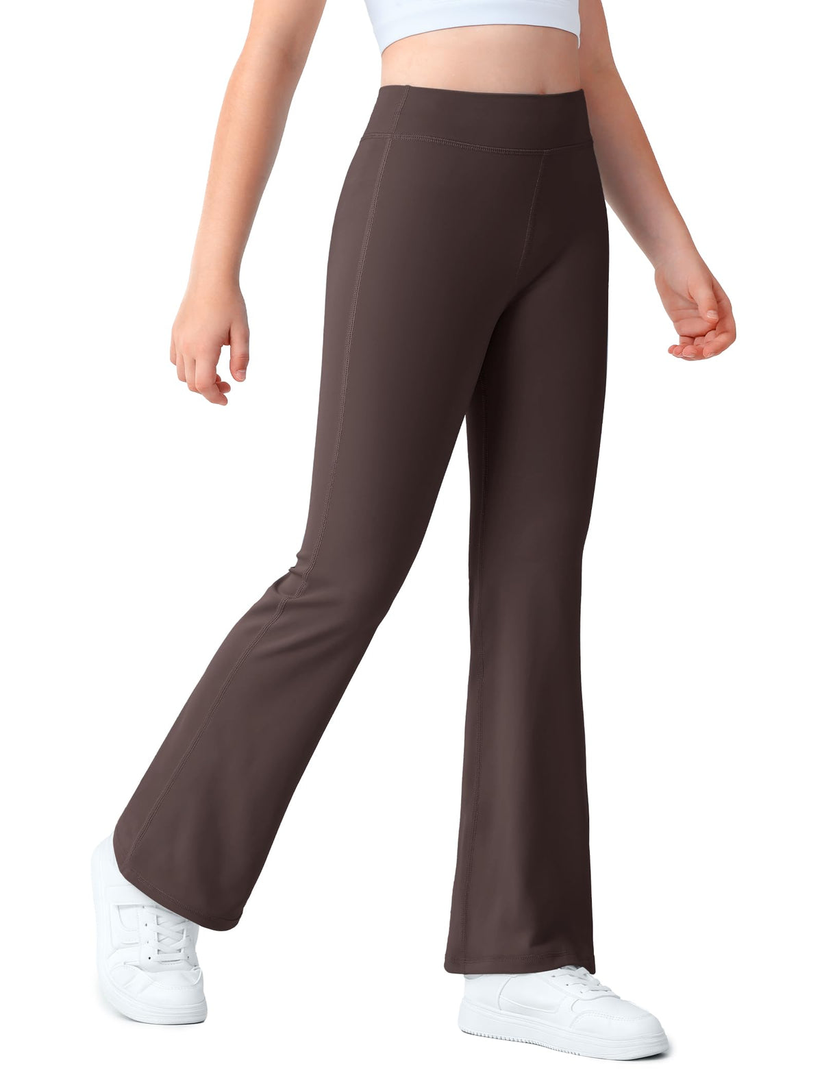 JOCMIC Girls Flare Leggings Kids School Uniform Bell Bottom Pants for Yoga