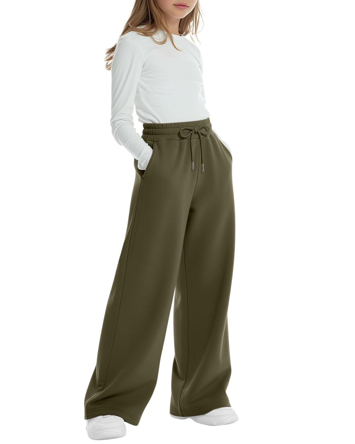 Girls Wide Leg Sweatpants Oversized Baggy Pant