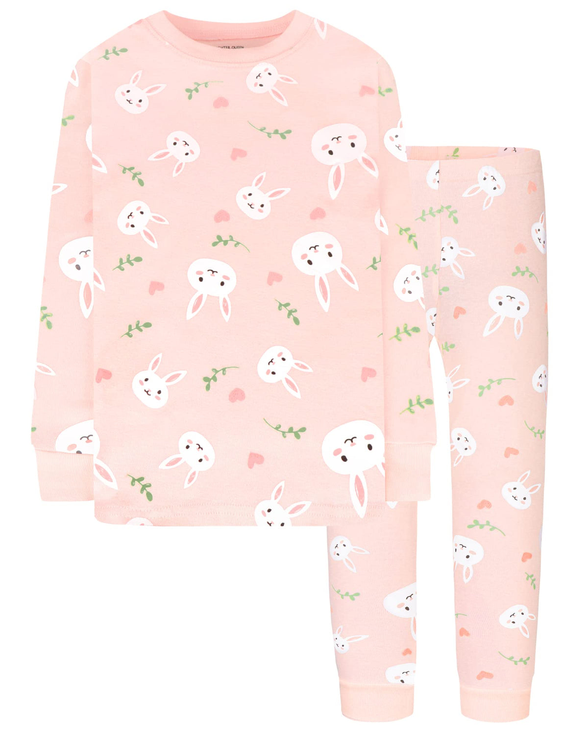 DAUGHTER QUEEN Girls 4 Pieces Cotton Pajamas Size 18 Months-12 Years