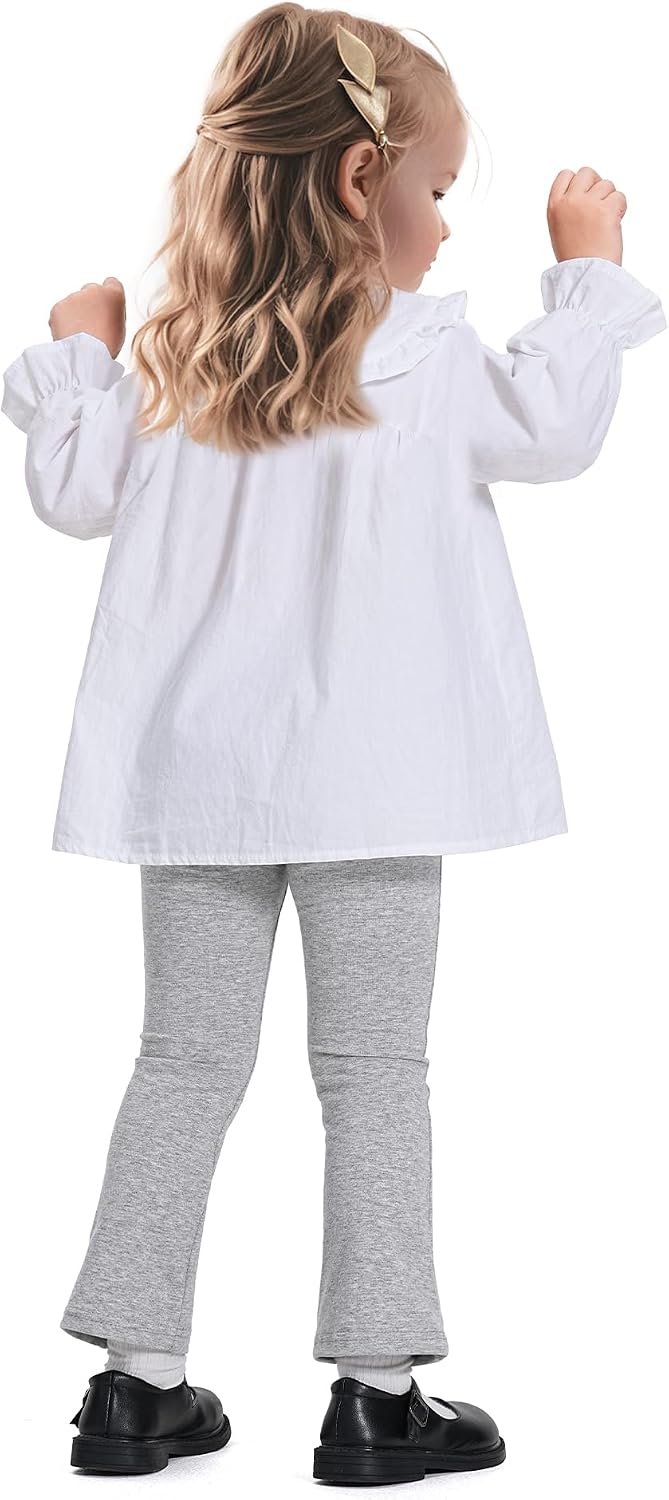 Witwot Toddler Girl Flare Pants Girls Cotton Leggings Bell Bottoms Clothes