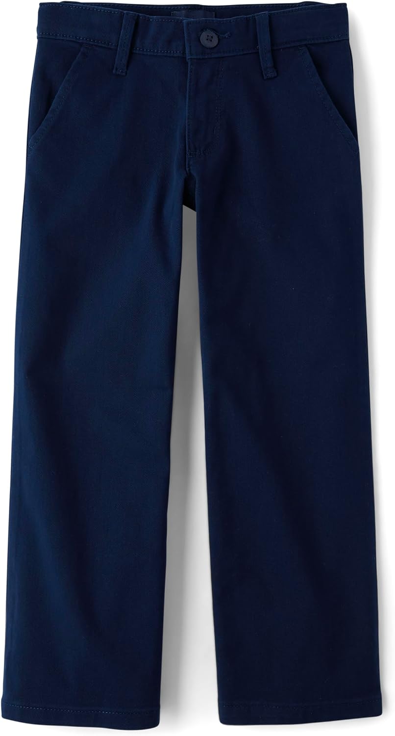 The Children's Place Girls' Uniform Wide Leg Chino Pants