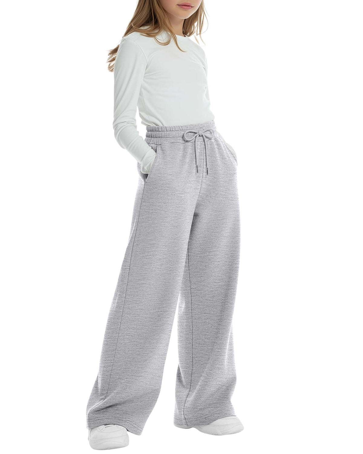 Girls Wide Leg Sweatpants Oversized Baggy Pant
