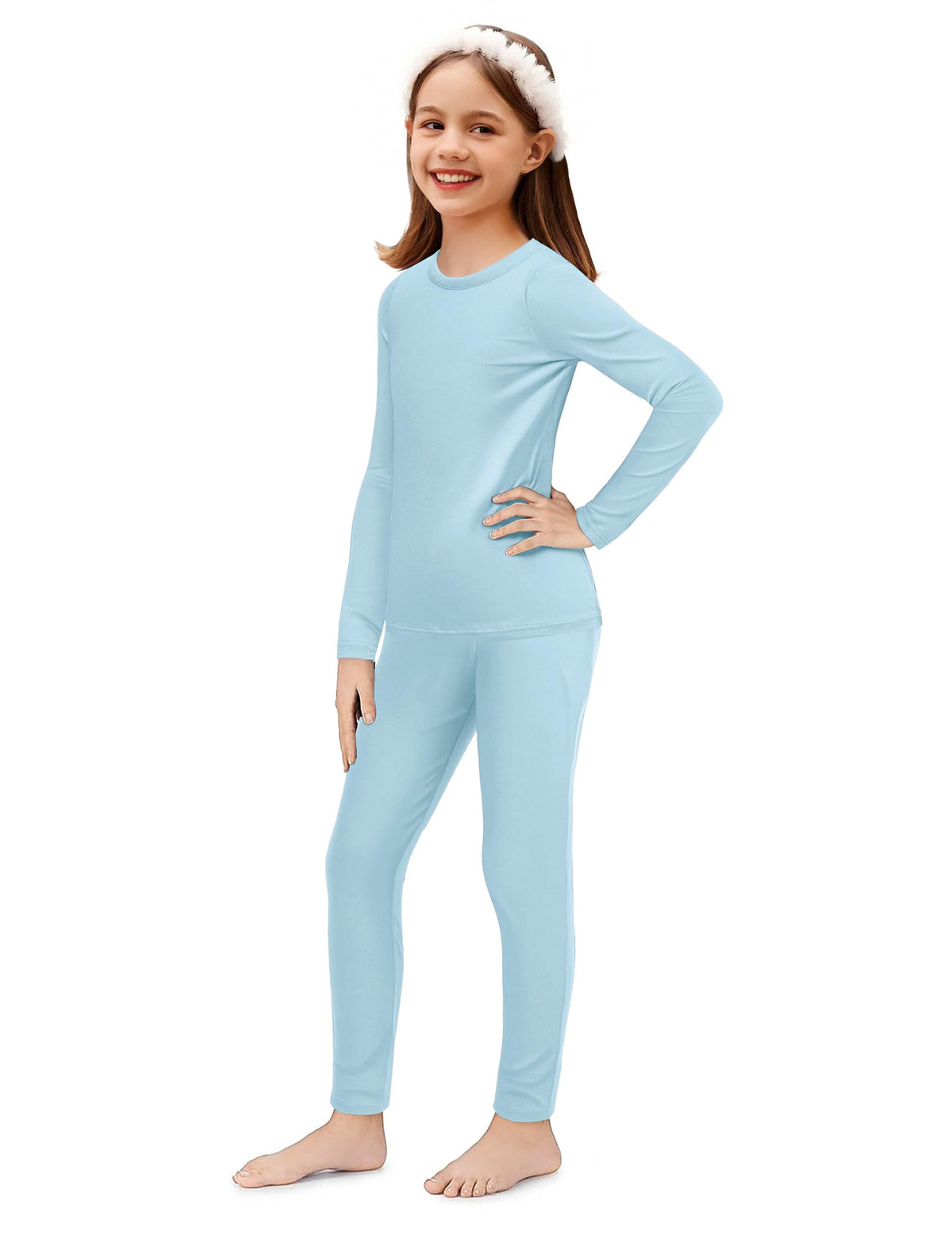 Arshiner Thermal Underwear for Kids Long Johns Girls Base Layer Top Bottom
